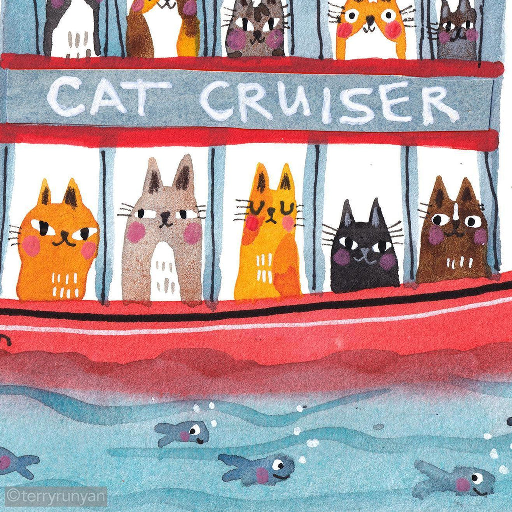 CAT CRUISER-Original Artwork-Terry Runyan Creative-Terry Runyan Creative
