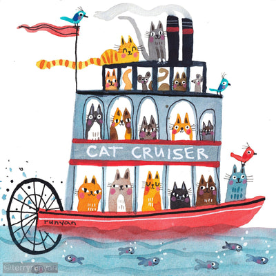 CAT CRUISER-Original Artwork-Terry Runyan Creative-Terry Runyan Creative