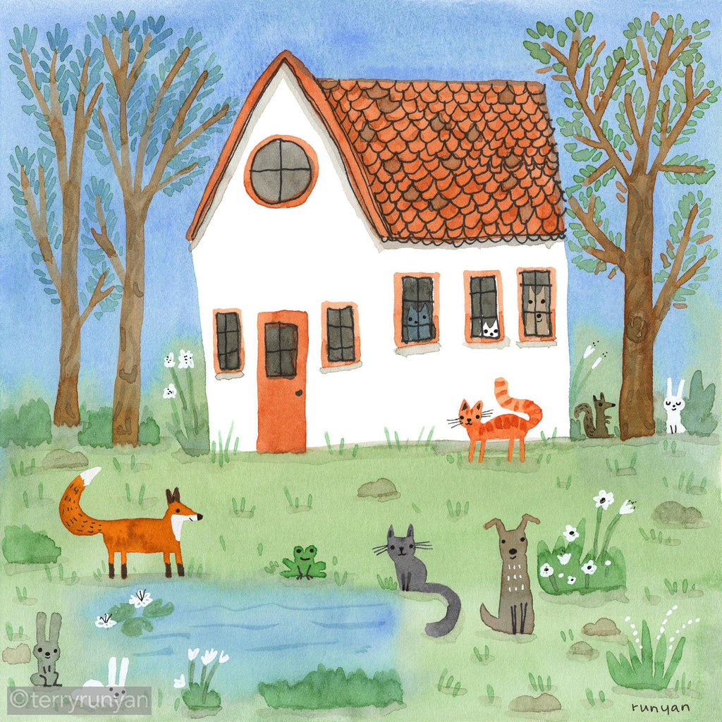 COTTAGE-Art Print-Terry Runyan Creative-Terry Runyan Creative