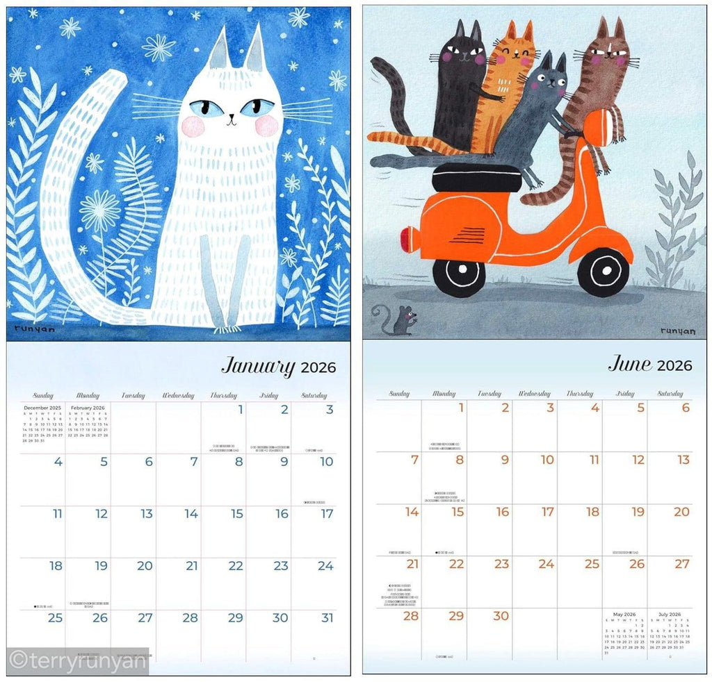 2026 Feline Wall Calendar-Calendar-Terry Runyan Creative-Terry Runyan Creative