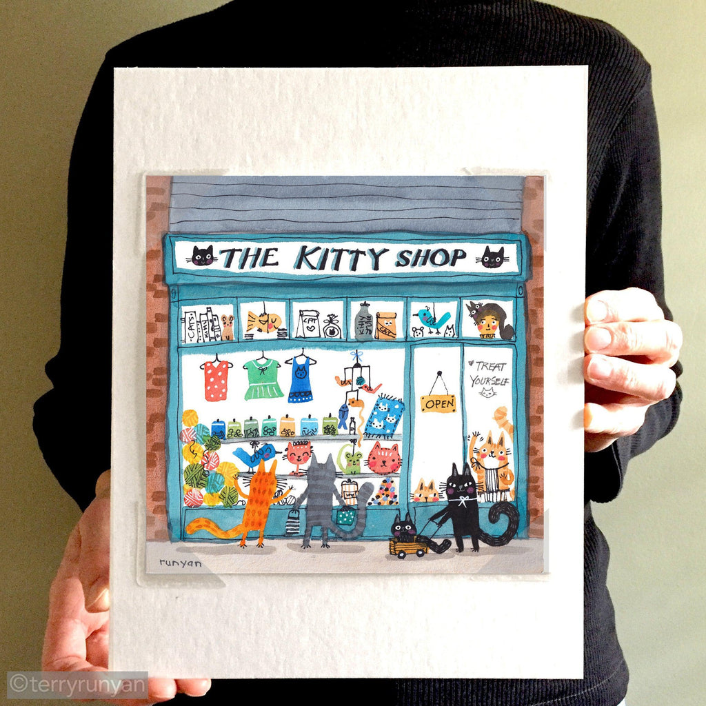 THE KITTY SHOP-Original Artwork-Terry Runyan Creative-Terry Runyan Creative