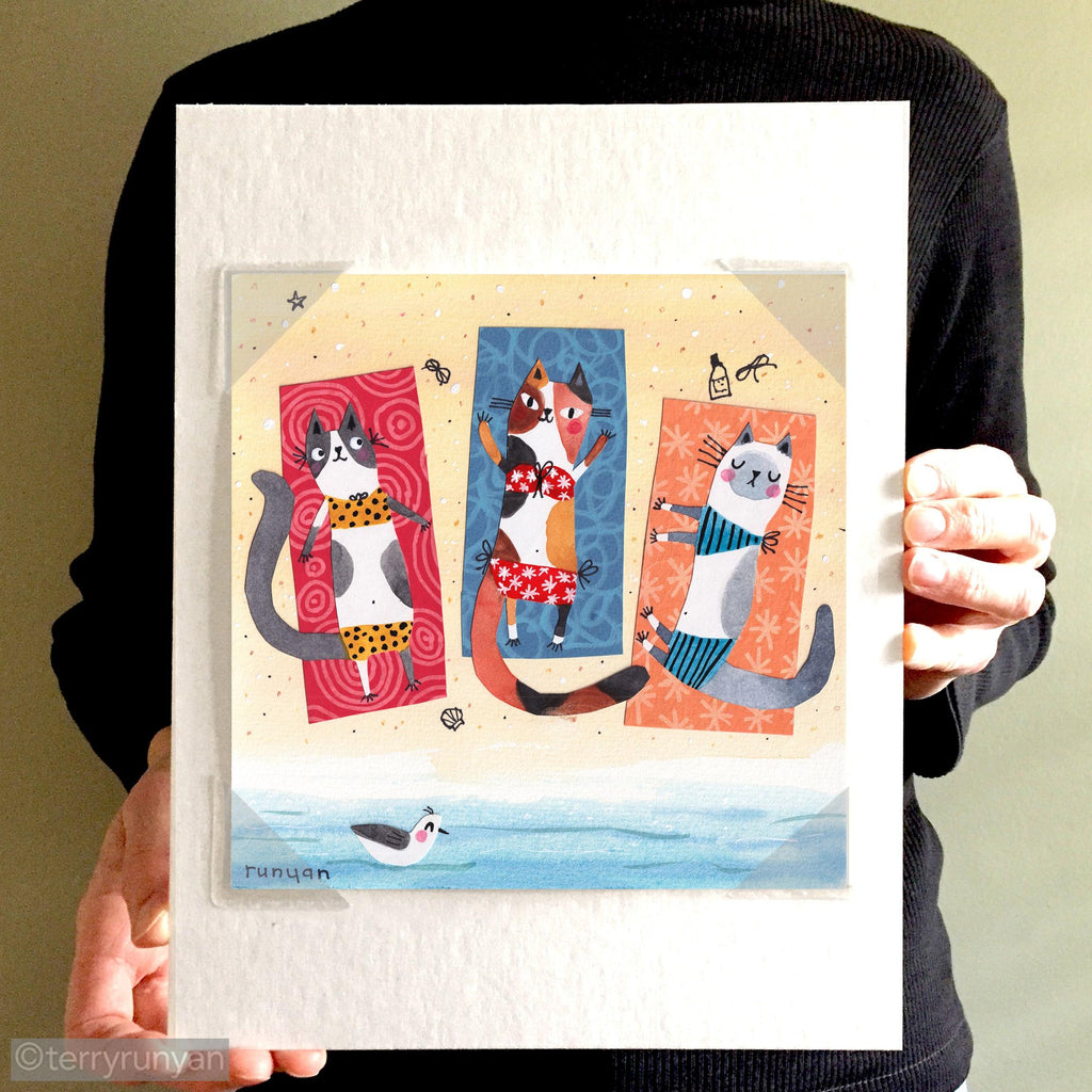 BATHING BEAUTIES-Original Artwork-Terry Runyan Creative-Terry Runyan Creative