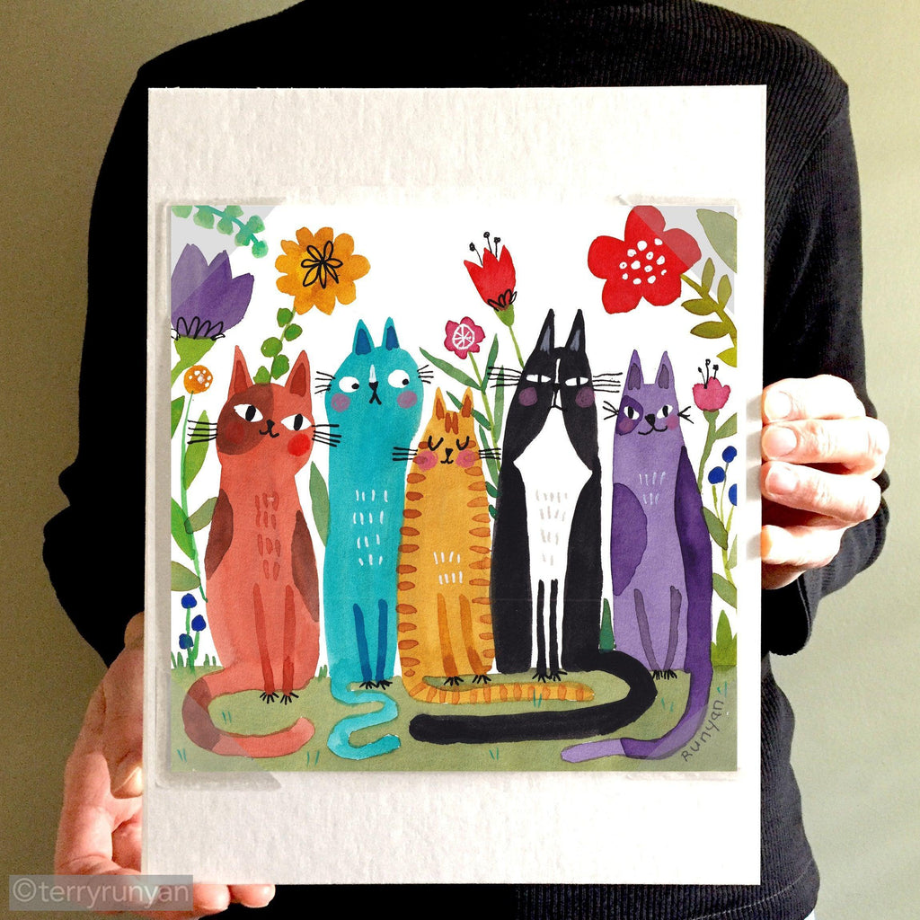 FLOWERY FIVE-Original Artwork-Terry Runyan Creative-Terry Runyan Creative