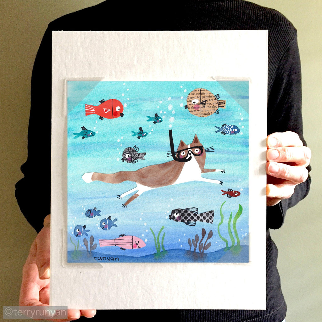 SNORKELING FUN-Original Artwork-Terry Runyan Creative-Terry Runyan Creative