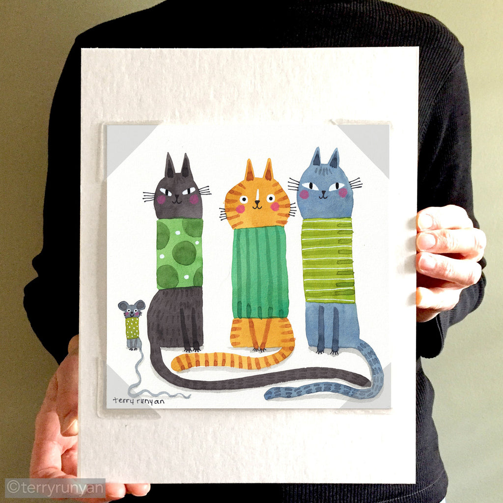 WEARING GREEN-Original Artwork-Terry Runyan Creative-Terry Runyan Creative