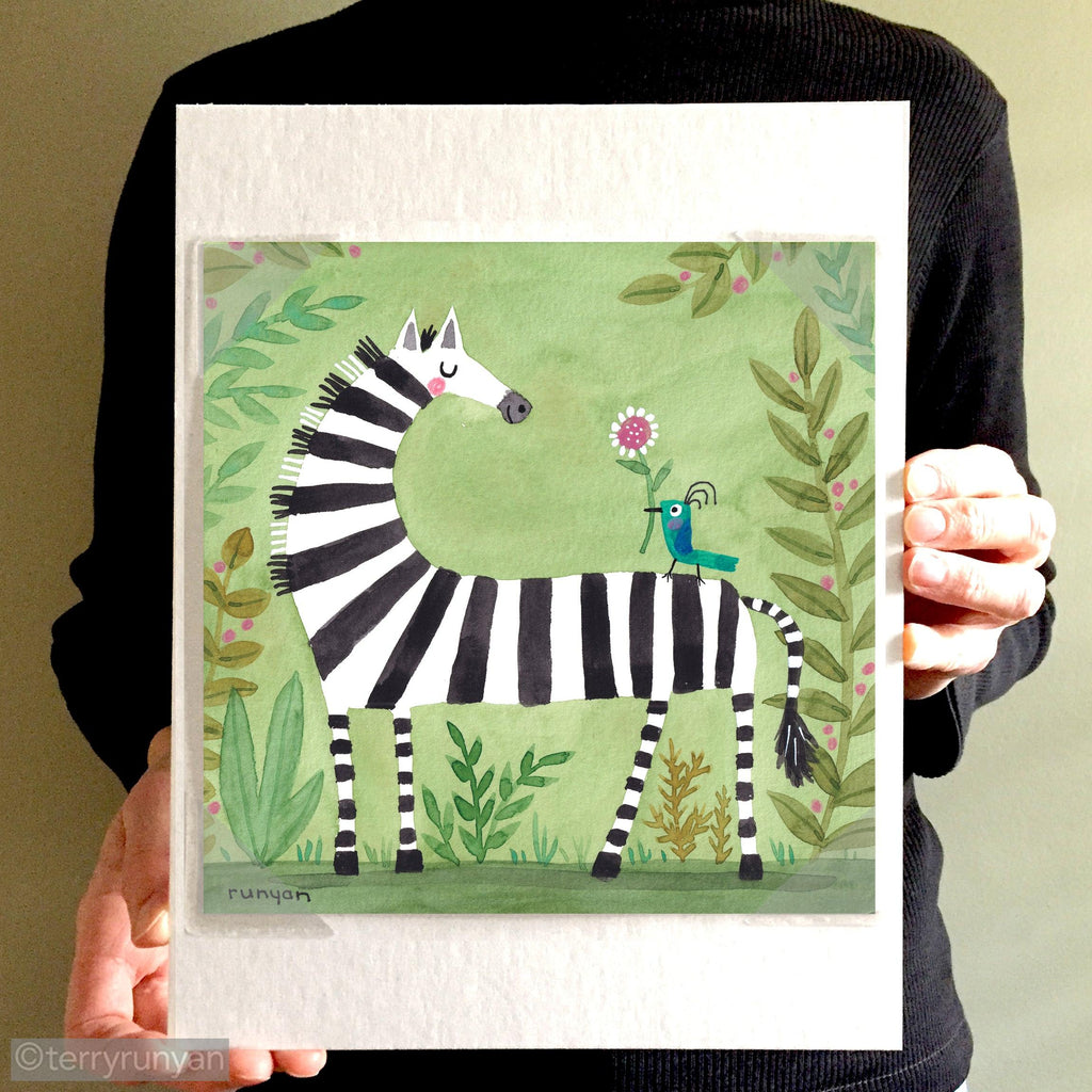 ZEBRA GIFT-Original Artwork-Terry Runyan Creative-Terry Runyan Creative