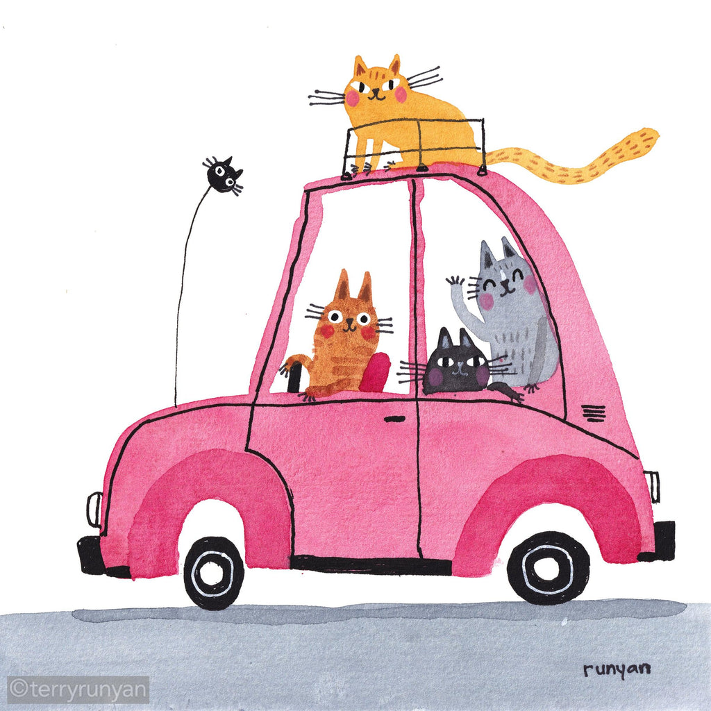 ON THE ROAD AGAIN-Original Artwork-Terry Runyan Creative-Terry Runyan Creative