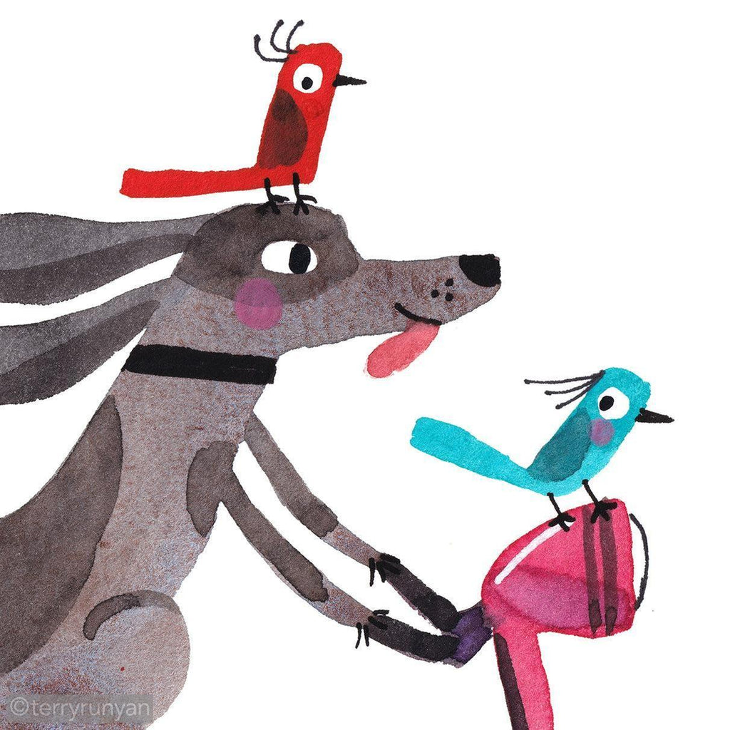 SCOOTER PUPS-Original Artwork-Terry Runyan Creative-Terry Runyan Creative