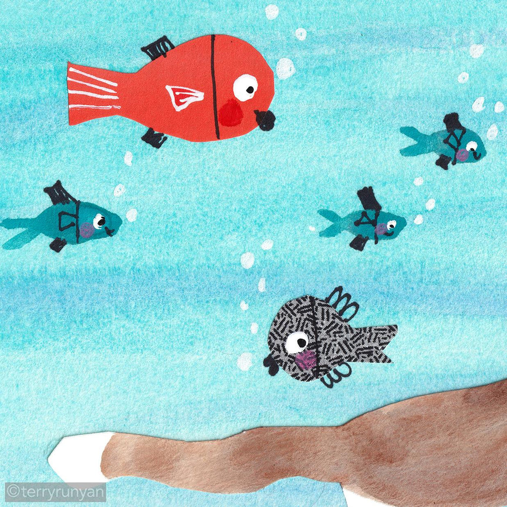 SNORKELING FUN-Original Artwork-Terry Runyan Creative-Terry Runyan Creative