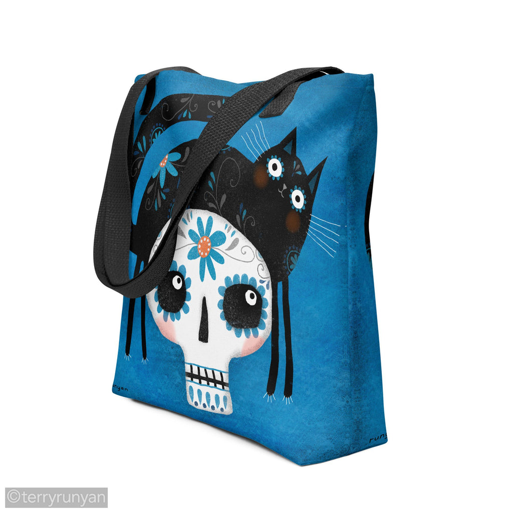 SUGAR SKKULL HAT Tote bag-Tote Bag-Terry Runyan Creative-Terry Runyan Creative