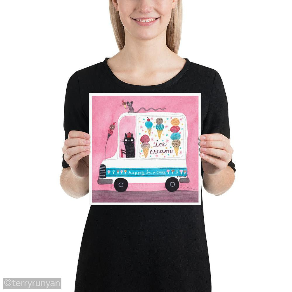 ICE CREAM EXPRESS-Art Print-Terry Runyan Creative-Terry Runyan Creative