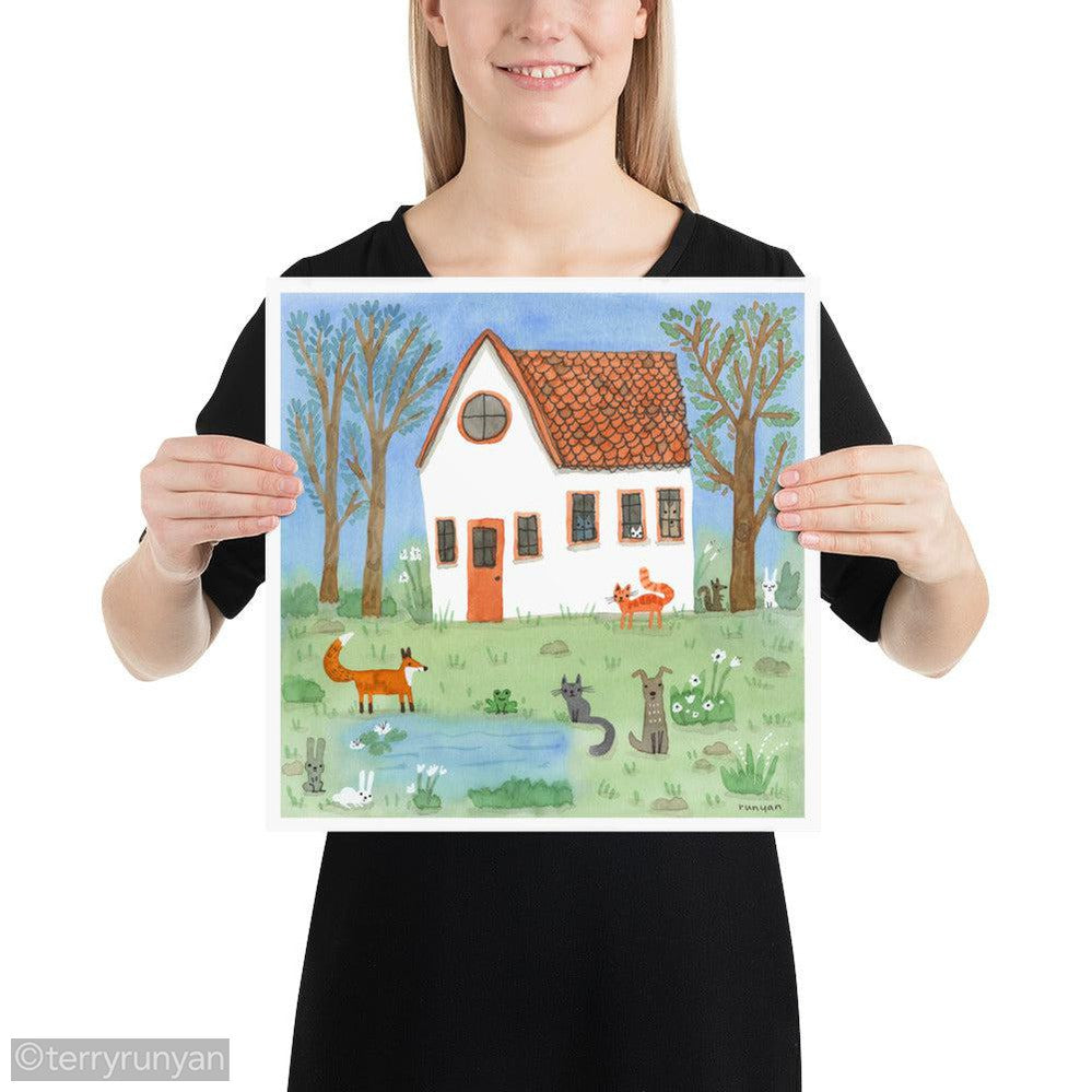 COTTAGE-Art Print-Terry Runyan Creative-Terry Runyan Creative