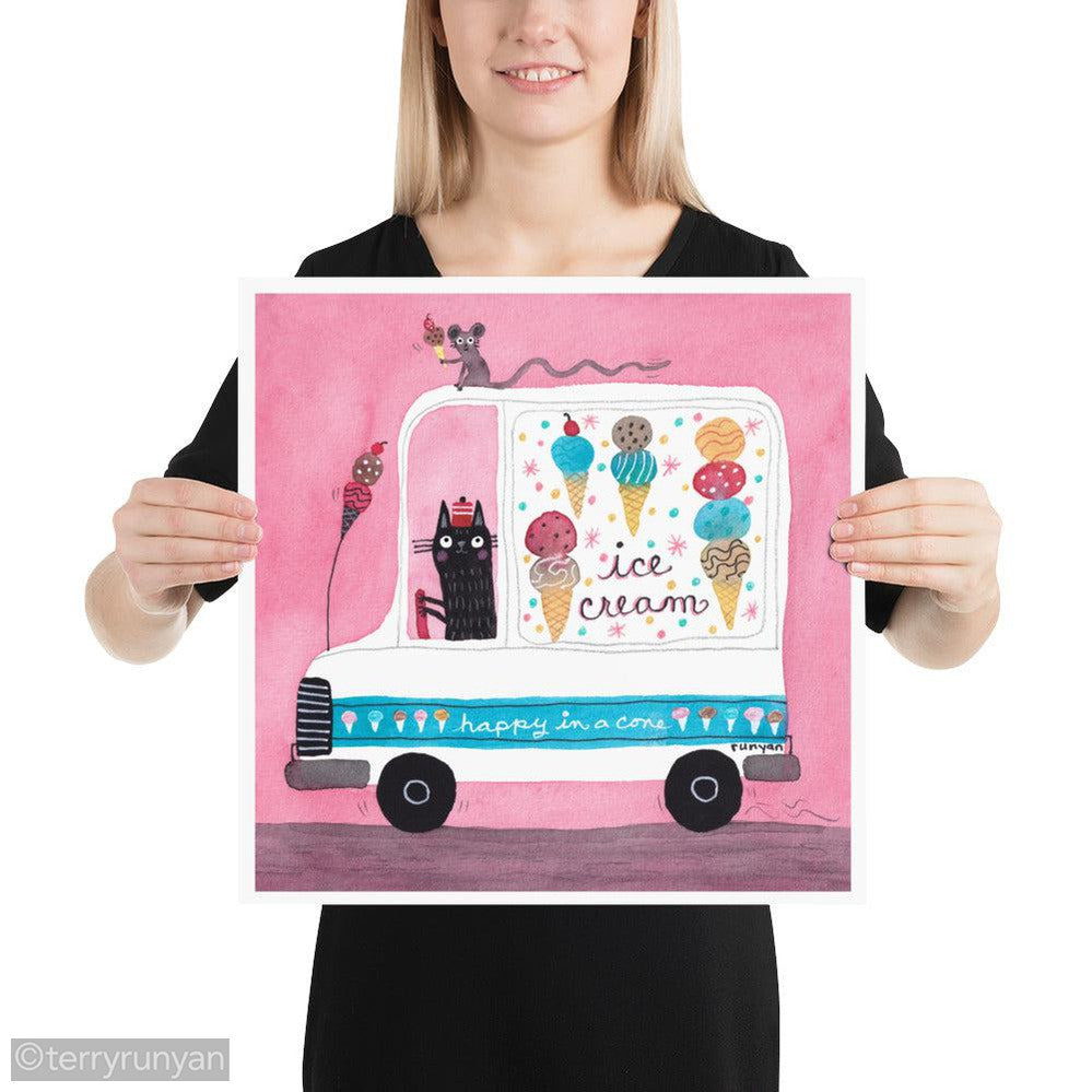 ICE CREAM EXPRESS-Art Print-Terry Runyan Creative-Terry Runyan Creative