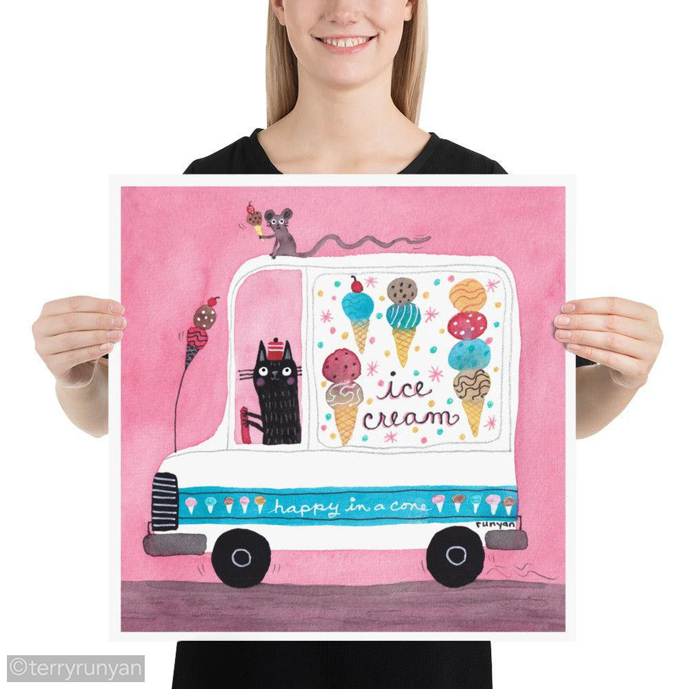 ICE CREAM EXPRESS-Art Print-Terry Runyan Creative-Terry Runyan Creative