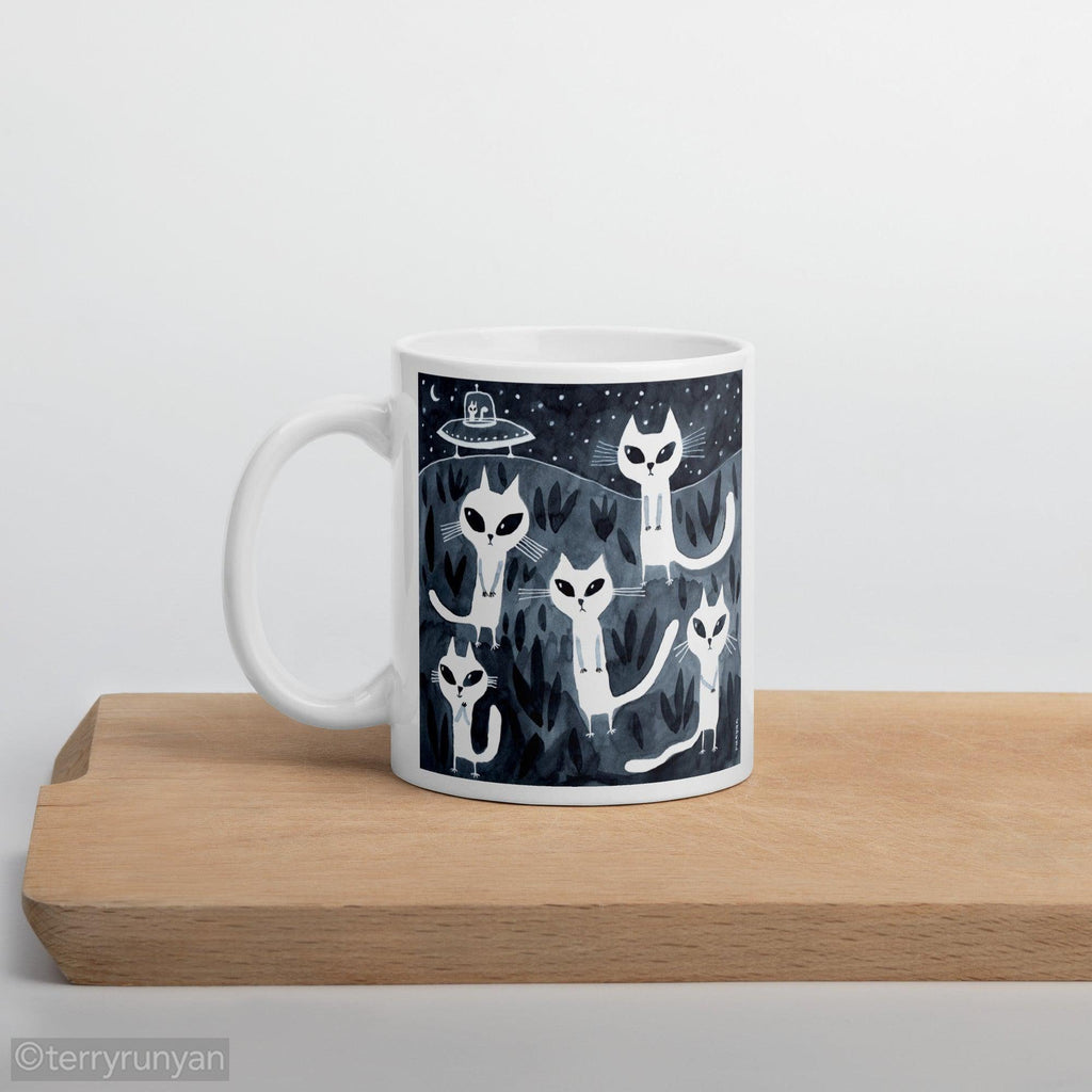 UFO White glossy mug-Mugs-Terry Runyan Creative-Terry Runyan Creative