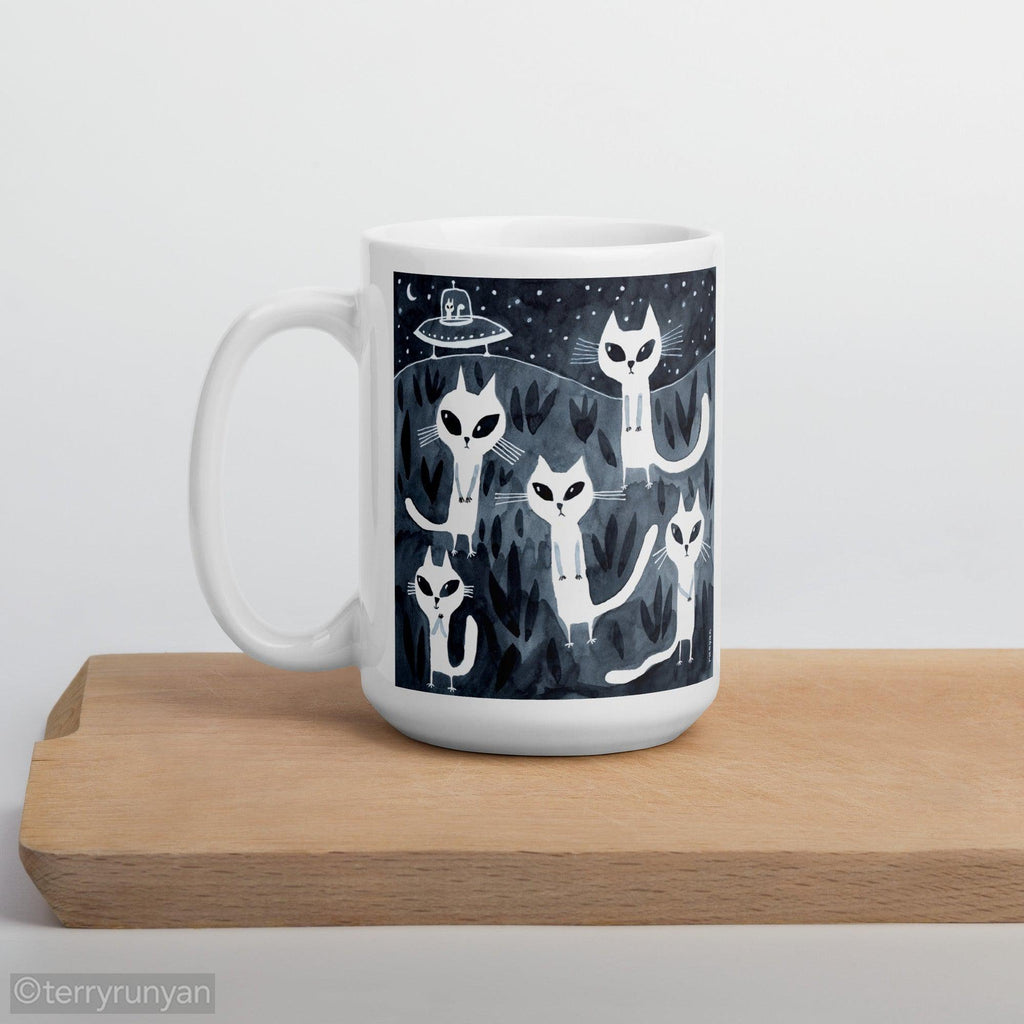 UFO White glossy mug-Mugs-Terry Runyan Creative-Terry Runyan Creative