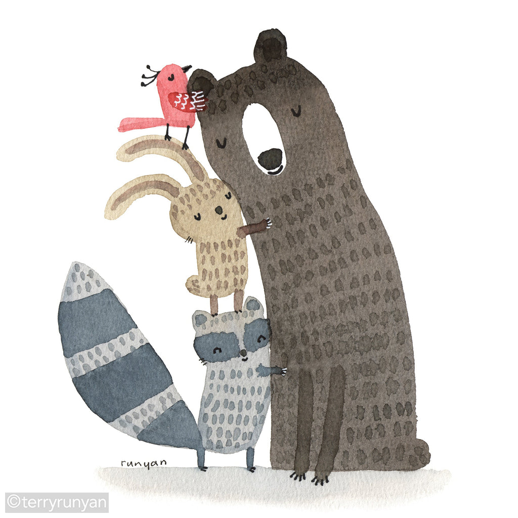 BEAR HUG 3-Art Print-Terry Runyan Creative-Terry Runyan Creative