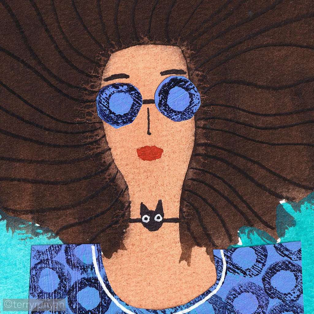 BLUE GLASSES-Original Artwork-Terry Runyan Creative-Terry Runyan Creative