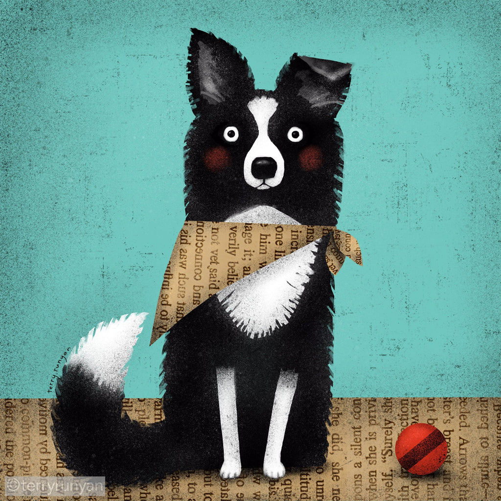 BORDER COLLIE-Art Print-Terry Runyan Creative-Terry Runyan Creative