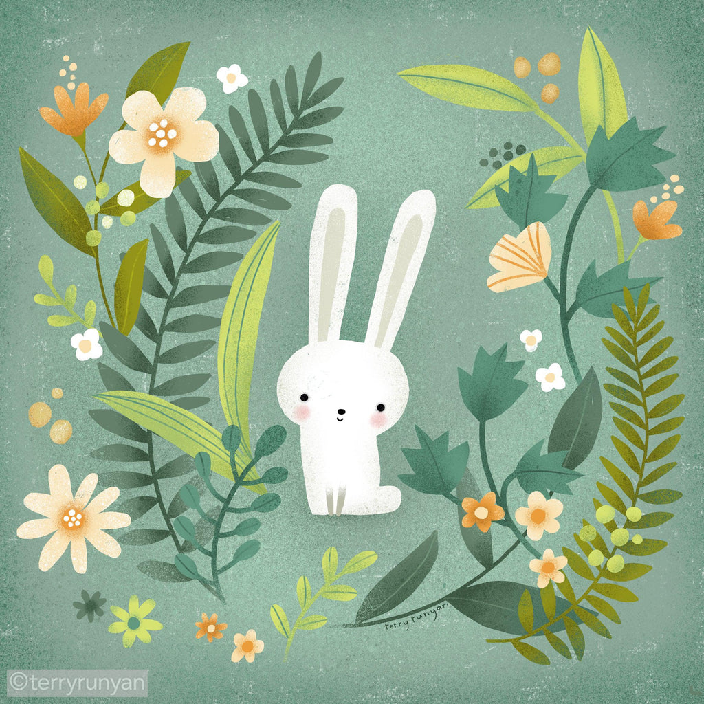 BUNNY GARDEN-Art Print-Terry Runyan Creative-Terry Runyan Creative