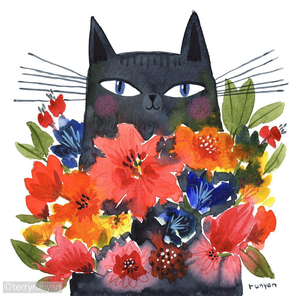 CAT BOUQUET-Art Print-Terry Runyan Creative-Terry Runyan Creative