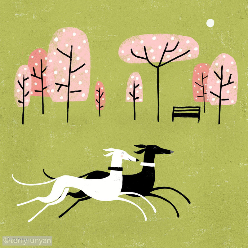 DOG PARK 2-Art Print-Terry Runyan Creative-Terry Runyan Creative
