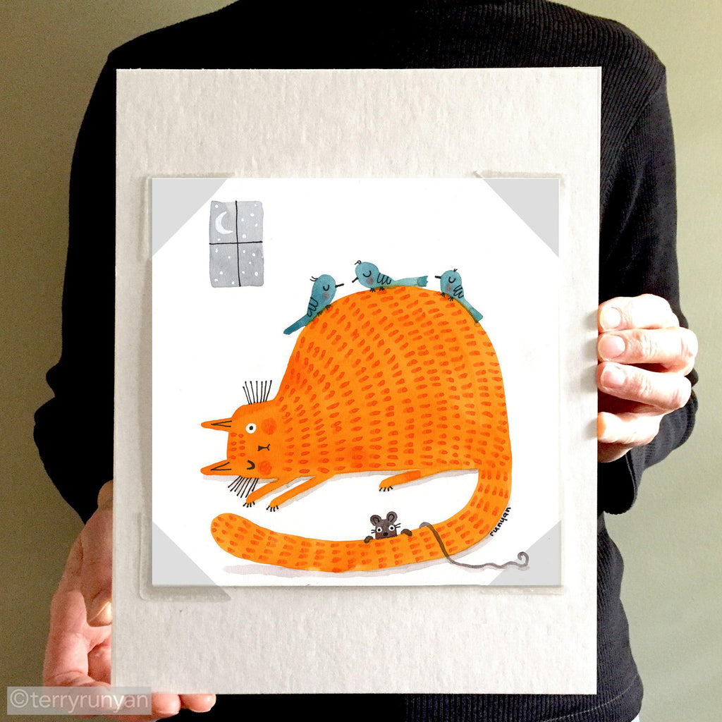 PUMPKIN PILLOW-Original Artwork-Terry Runyan Creative-Terry Runyan Creative