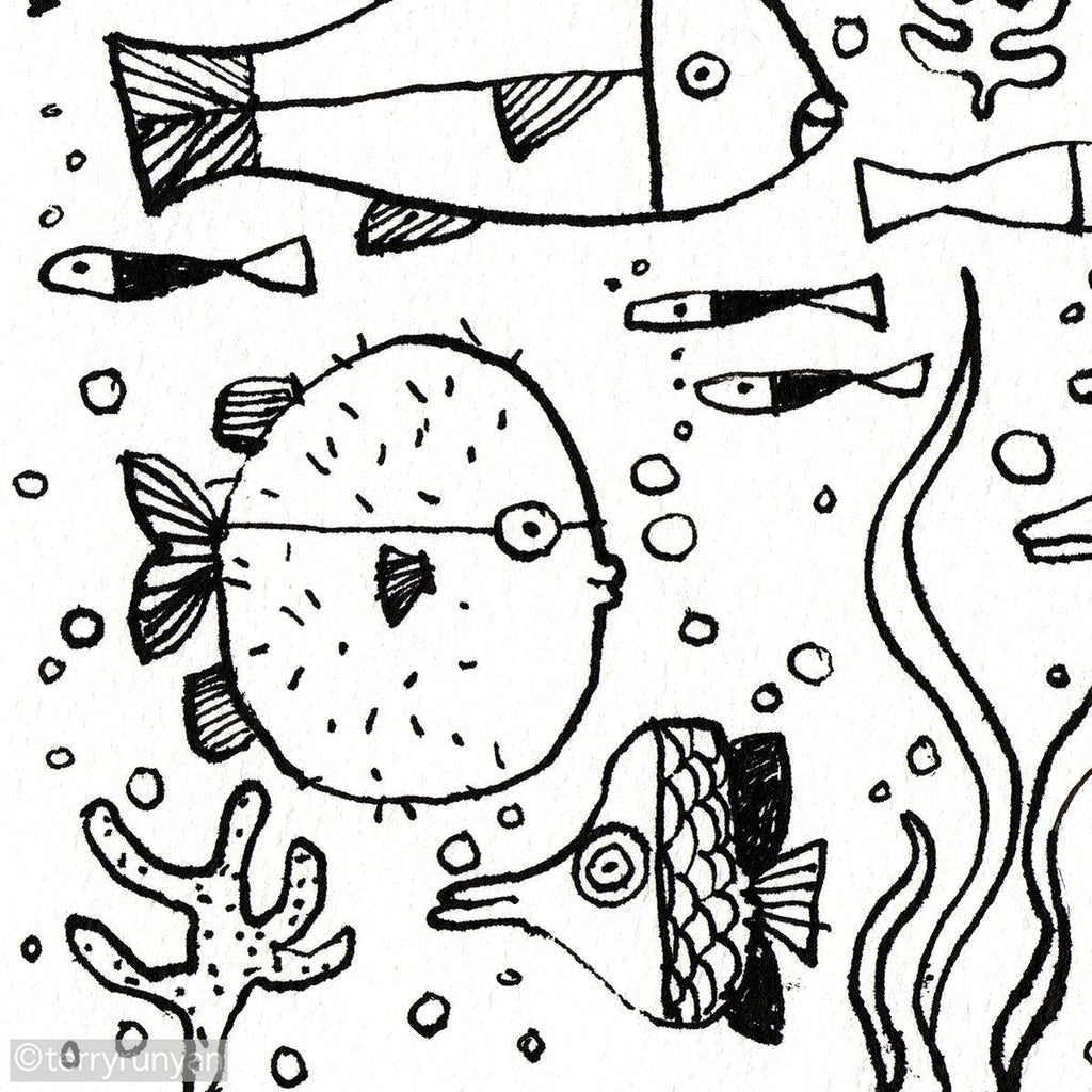 INK FISH-Original Artwork-Terry Runyan Creative-Terry Runyan Creative