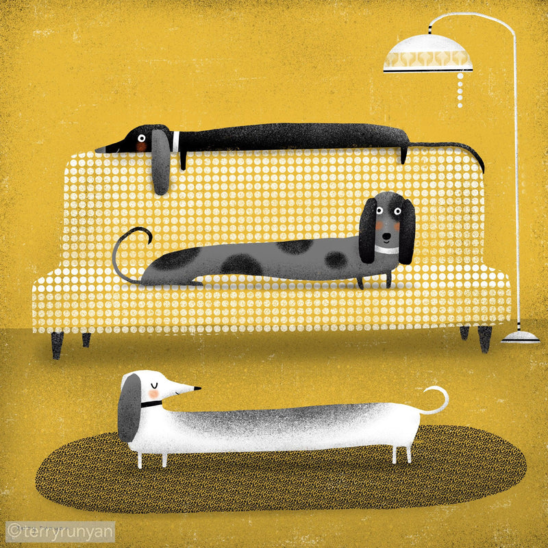 LONG DOGS-Art Print-Terry Runyan Creative-Terry Runyan Creative