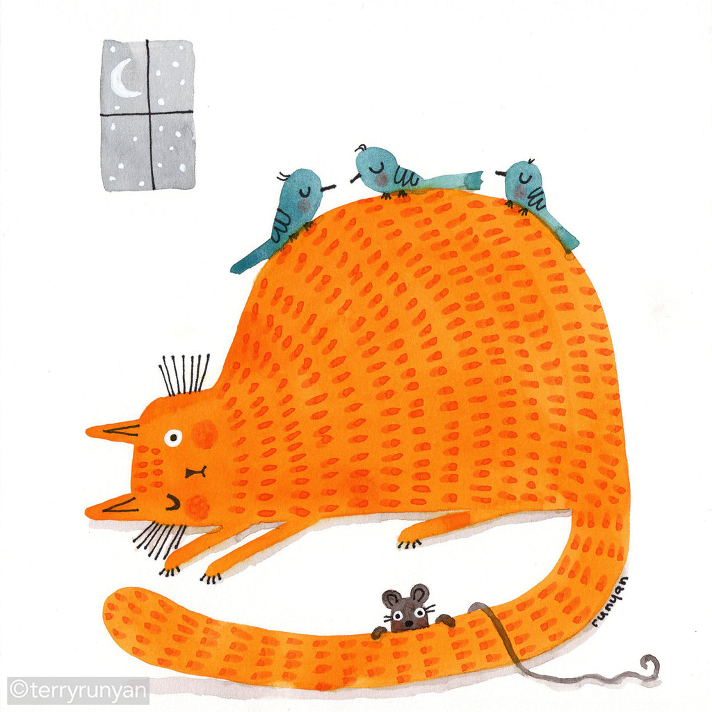 PUMPKIN PILLOW-Original Artwork-Terry Runyan Creative-Terry Runyan Creative