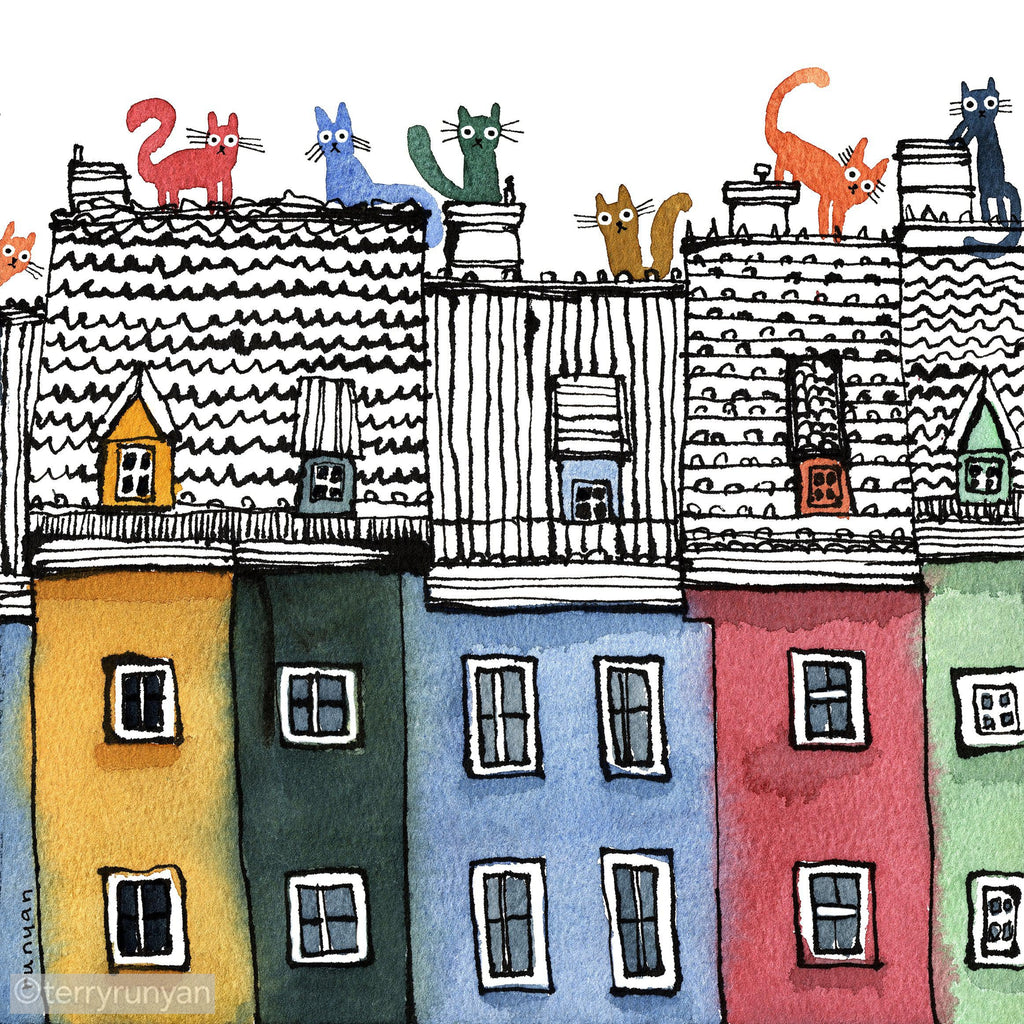 ROOFTOPS-Art Print-Terry Runyan Creative-Terry Runyan Creative