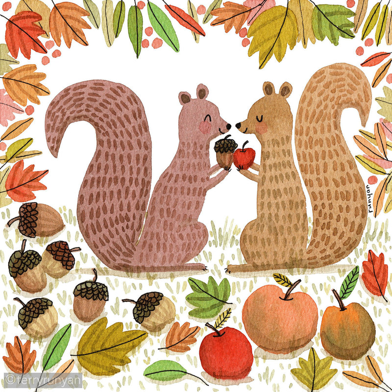 SQUIRREL GIFTS-art print-Terry Runyan Creative-Terry Runyan Creative
