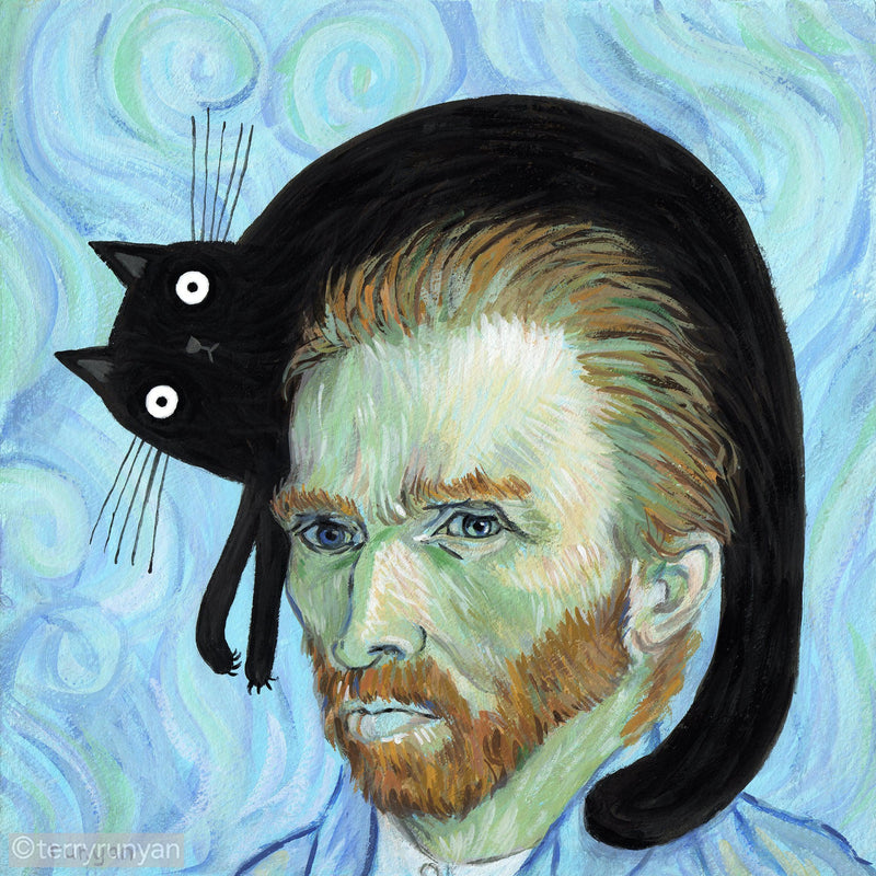 VAN GOGHS CAT-Art Print-Terry Runyan Creative-Terry Runyan Creative