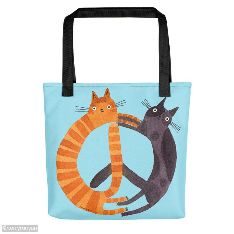 WORLD PEACE CATS Tote bag-Tote Bag-Terry Runyan Creative-Terry Runyan Creative