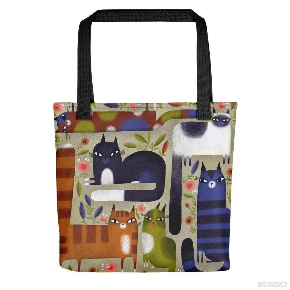 FIELD OF CATS Tote bag-Tote Bag-Terry Runyan Creative-Terry Runyan Creative