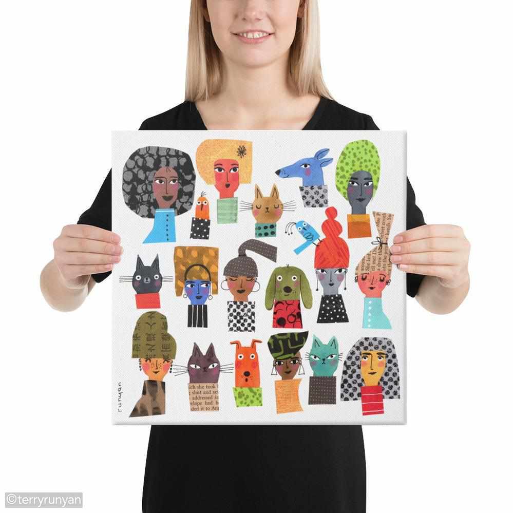 FACES 2 Canvas-Canvas Prints-Terry Runyan Creative-Terry Runyan Creative