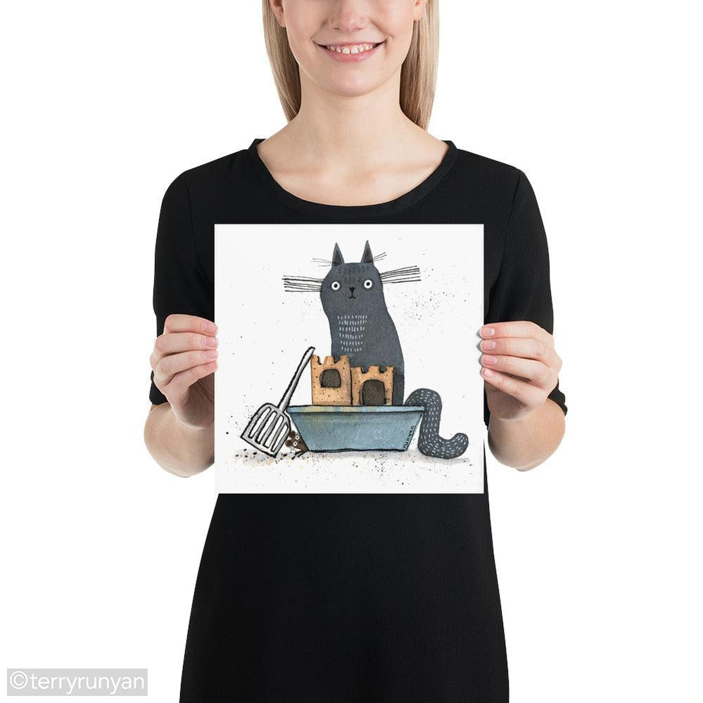 CAT CONTRACTOR-Art Print-Terry Runyan Creative-Terry Runyan Creative