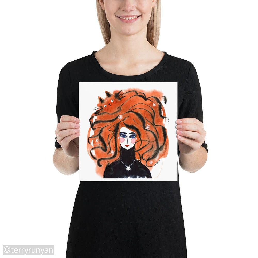 HAIR STOWAWAY-Art Print-Terry Runyan Creative-Terry Runyan Creative