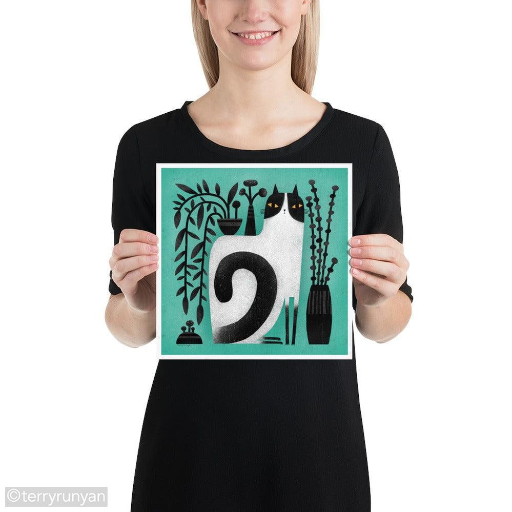 CAT SHELF BACK-Art Print-Terry Runyan Creative-Terry Runyan Creative