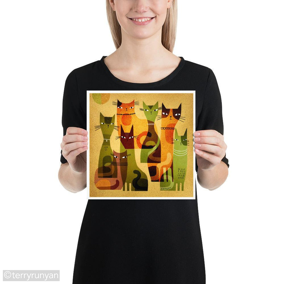 CAT HERD-Art Print-Terry Runyan Creative-Terry Runyan Creative