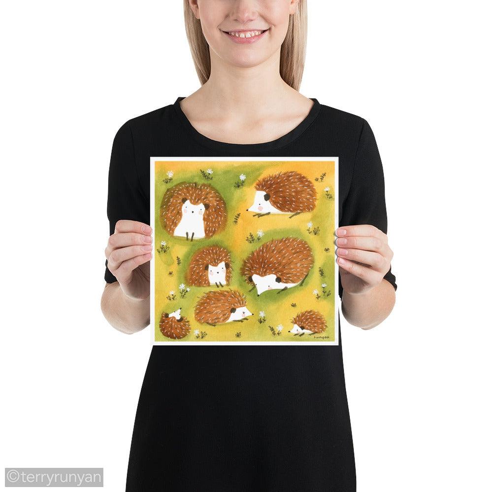 HEDGEHOGS-Art Print-Terry Runyan Creative-Terry Runyan Creative