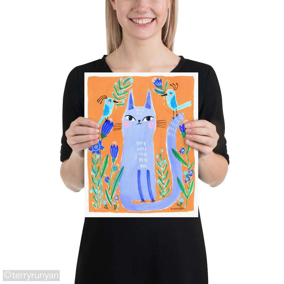 KITTY GIFT 3-Art Print-Terry Runyan Creative-Terry Runyan Creative