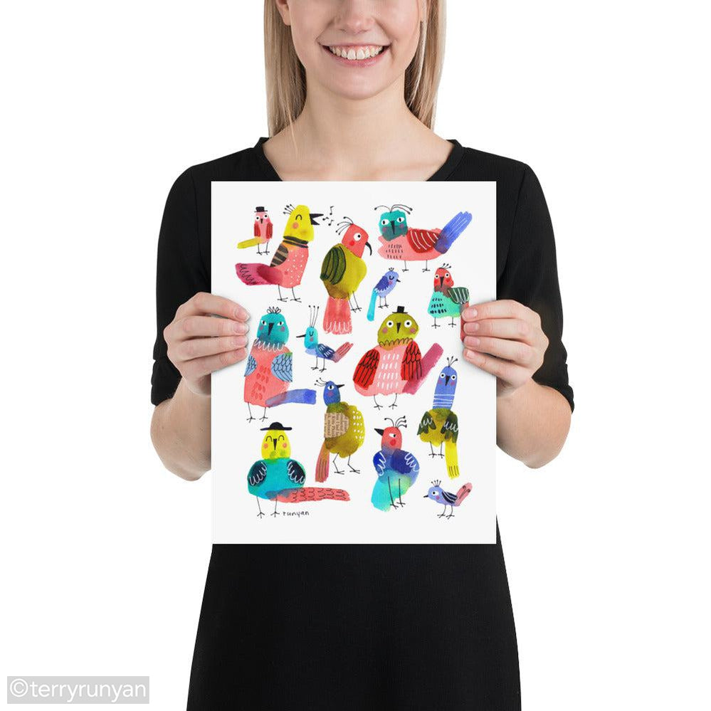 BLOB BIRDS 2-Art Print-Terry Runyan Creative-Terry Runyan Creative