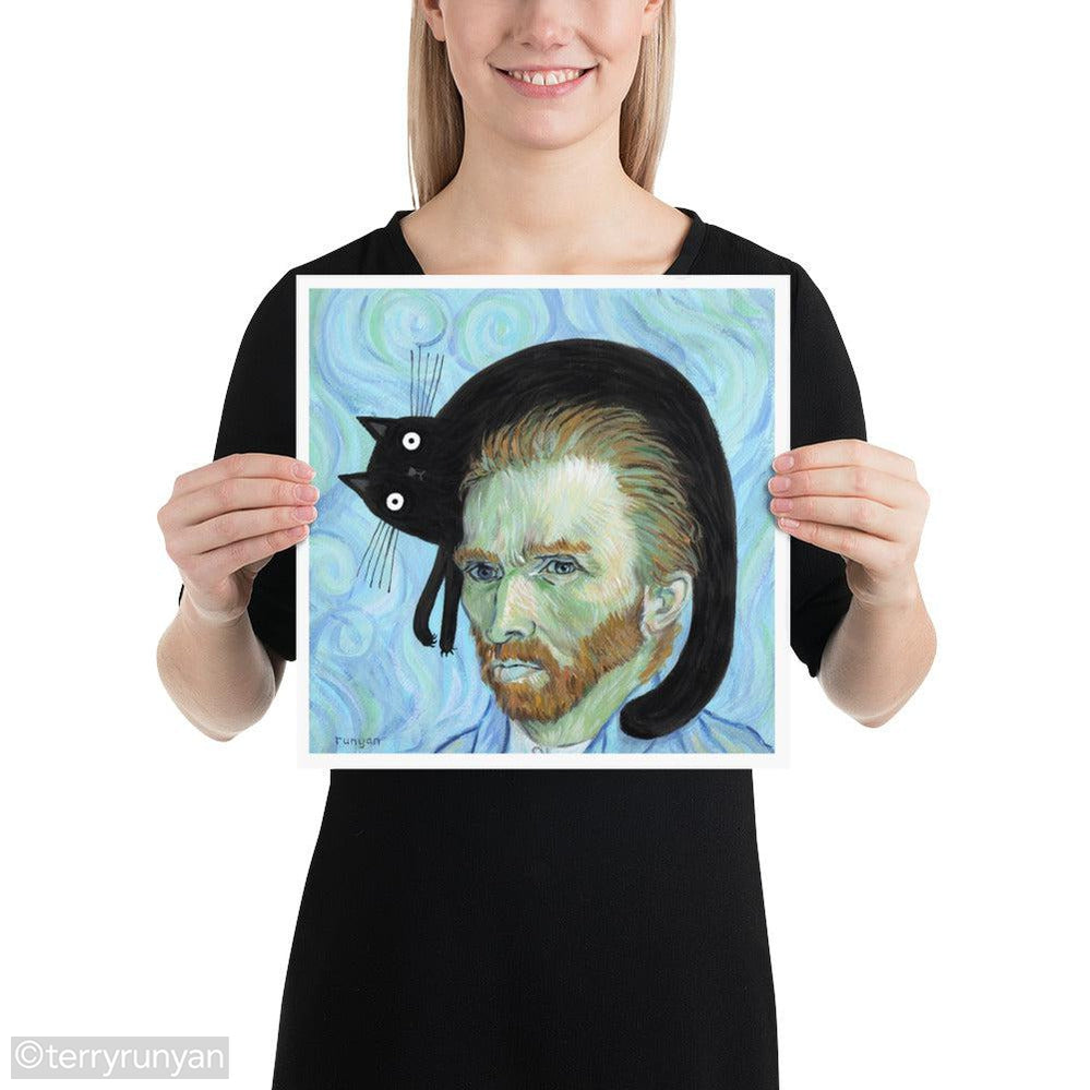 VAN GOGHS CAT-Art Print-Terry Runyan Creative-Terry Runyan Creative