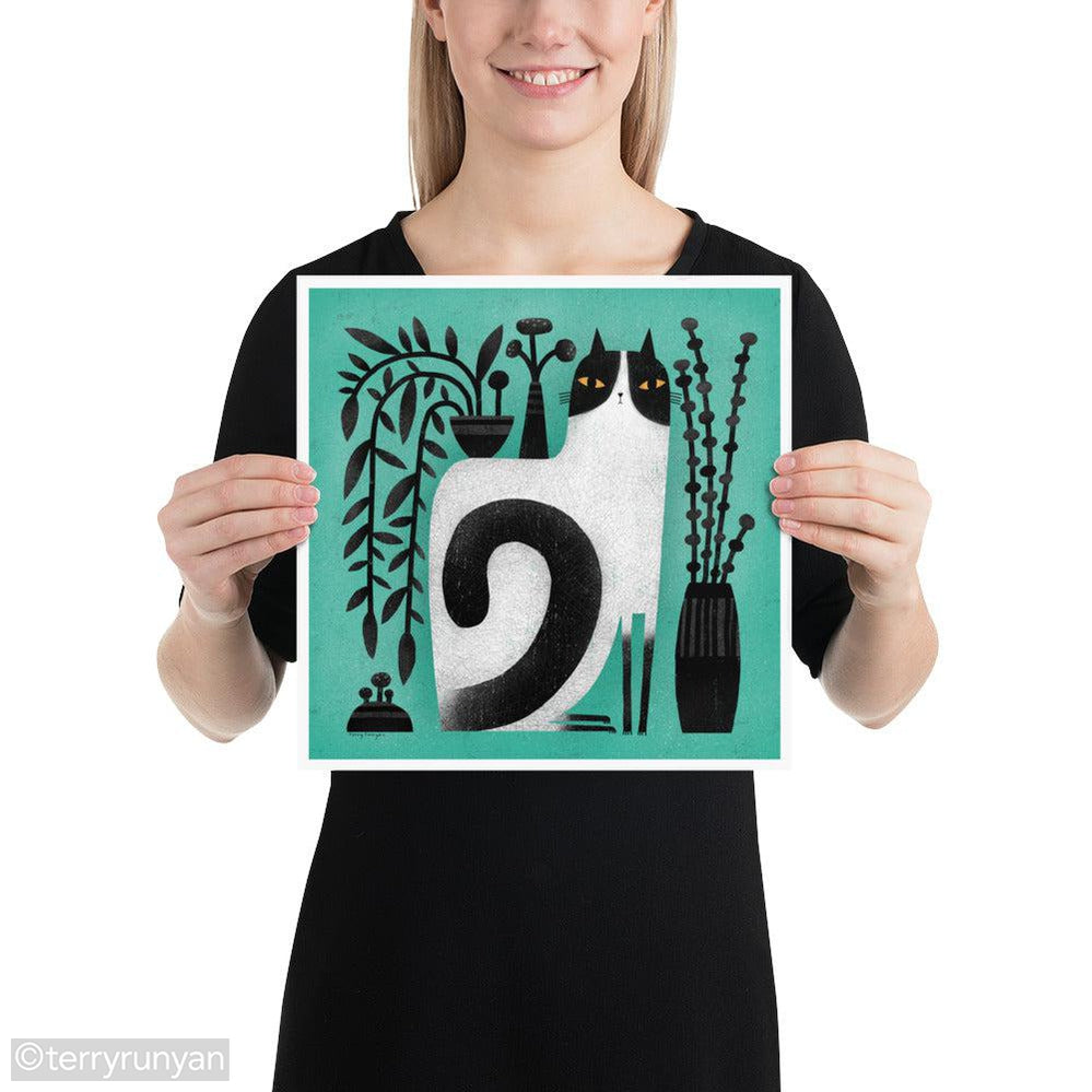 CAT SHELF BACK-Art Print-Terry Runyan Creative-Terry Runyan Creative
