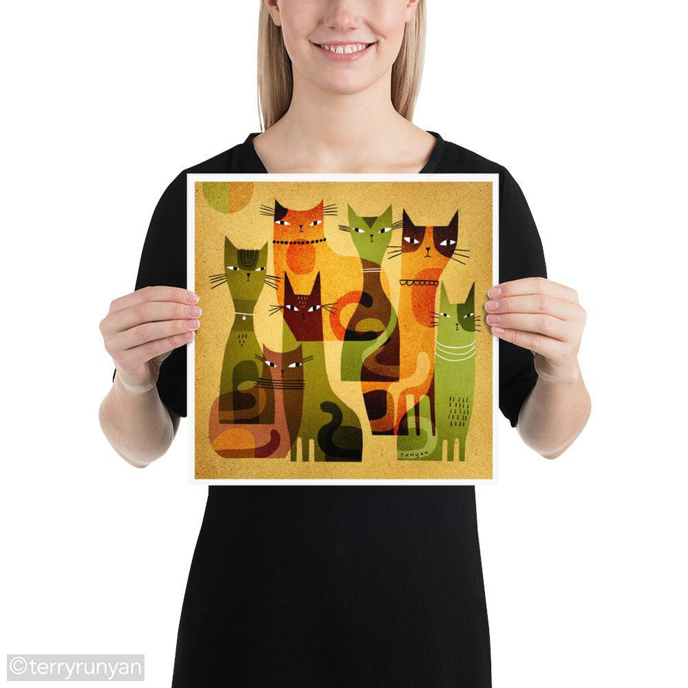 CAT HERD-Art Print-Terry Runyan Creative-Terry Runyan Creative