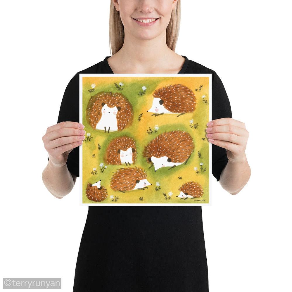 HEDGEHOGS-Art Print-Terry Runyan Creative-Terry Runyan Creative