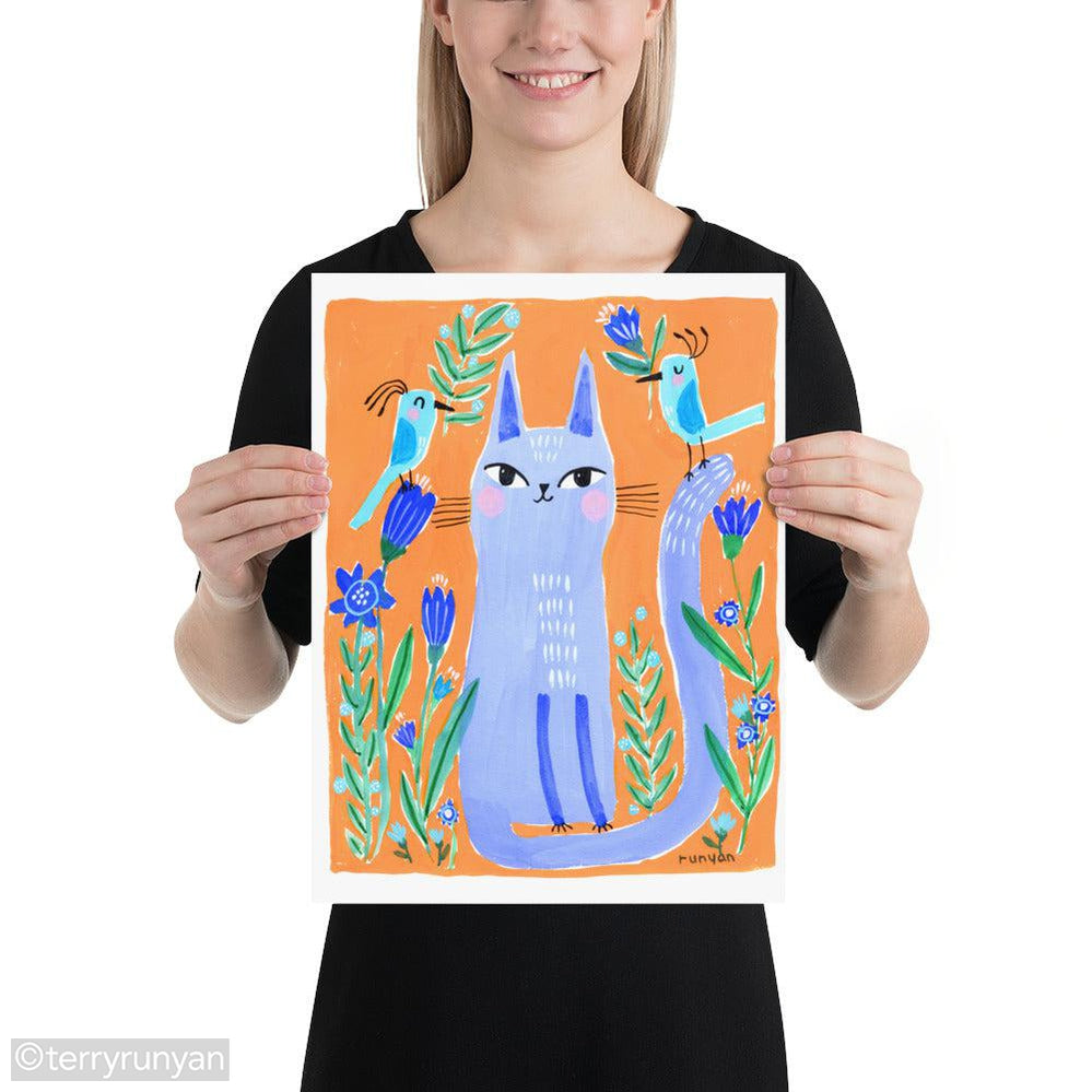 KITTY GIFT 3-Art Print-Terry Runyan Creative-Terry Runyan Creative