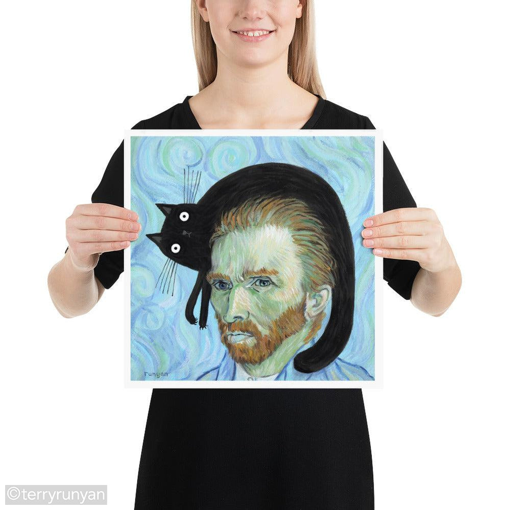 VAN GOGHS CAT-Art Print-Terry Runyan Creative-Terry Runyan Creative