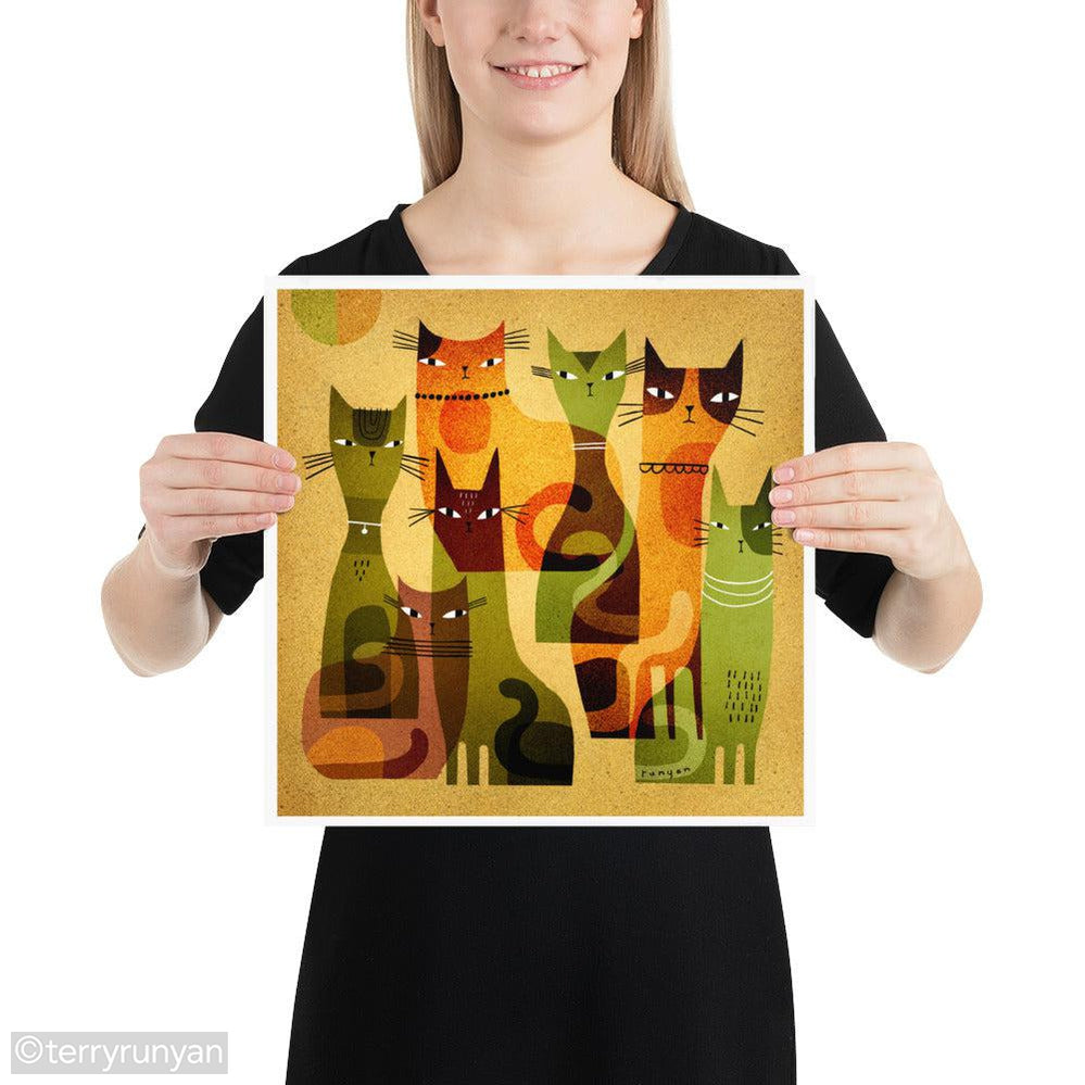 CAT HERD-Art Print-Terry Runyan Creative-Terry Runyan Creative